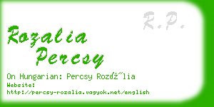 rozalia percsy business card